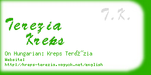 terezia kreps business card